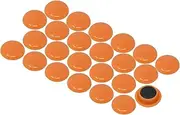Small Orange Planning Office Magnets for Fridge, Whiteboard, Noticeboard, Filing Cabinet - Pack of 24