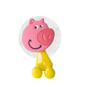 16PCS Animal Shape Suction Cup Toothbrush Holder Hooks, Pattern:Pig