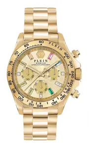 Philipp Plein Ladies Watch Analog Quartz Chrono NOBILE LADY PWSBA0223 Stainless Steel Gold