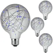 4Pack G40 LED Blue Outdoor String Light Bulbs, Globe Replacement, 1.5W, E26