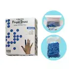 Lincon Nitrile Finger Cots Powder Free Antistatic Medium Blue 100/Bag