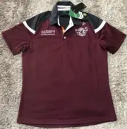 G143 NWT Manly Sea Eagles NRL Media Polo Shirt ISC Australia Footy Mens Size M
