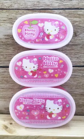 【震撼精品百貨】Hello Kitty_凱蒂貓~KITTY 日本SANRIO三麗鷗 Kitty保鮮盒/便當盒-3入*83602