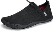 [WateLves] Bathing Shoes Men Women Water Shoes Beach Shoes Swimming Shoes Aqua Shoes Quick Drying Barefoot Shoes Breathable Surf Shoes Unisex Beach Pool Yoga, Black, 13 Women/12 Men