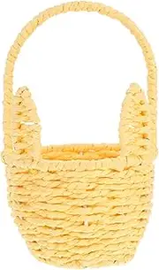 Mini Basket Rabbit Ear Handle Hand-woven Paper Rope Basket for Storage Decorative Bunny Ear