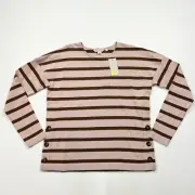 NEW! Women’s Boden Long Sleeve Striped Button Side Shirt Size 6 W/Tags