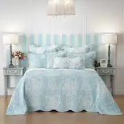 Bianca Florence Bedspread Pillowcase Set French Provincial Design Blue