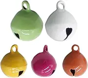 Dog Collar Bell – 5 Coloured Bells for Cats and Dogs Collars – Decorative Pendant with Clear Sound for Small Medium and Large Animals for Indoor and Outdoor