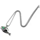 Biomechanical Fish Necklace Stainless Steel Cyborg Robot Tuna Fisherman Pendant