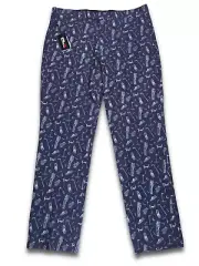 36x32 NWT RLX Ralph Lauren Classic Fit Golf Pants Flat Front Fore! Print