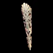 Vintage Victorian Style Corsage Pin Brooch Sterling Silver Hand Hamer Estate