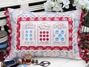 Quilting Sewing Cushion Pattern Vintage Buttons Rivendale Collection