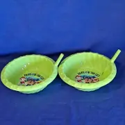 New ZAK Lot 2 PAW PATROL Kids Cereal BOWLS Plastic Built-in STRAWS Pup on the go