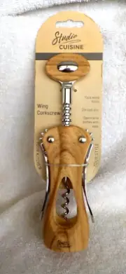 Studio Cuisine Naturals wing corkscrew new