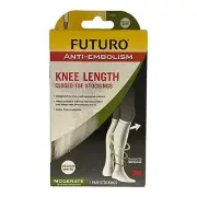 Futuro M Anti Embolism Knee Length Stockings Closed Toe 18mmHg White 71055