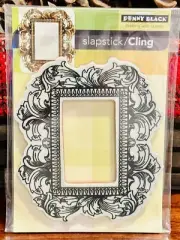 NEW PENNY BLACK ORNATELY FRAMED CM RUBBER STAMP SET PICTURE FRAME MIRROR