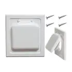 Dryer Exhaust Vent Cover with Screws Dual Door Dryer Vent Guard Safe for Dryer