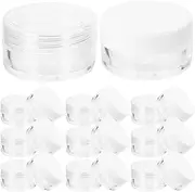 Alipis 50 Pcs Plastic Cream Jars Round Clear Container Jars with Lids Empty Sample Pot Cosmetic Container Bottles for Makeup Lotion Cream Lip Balms