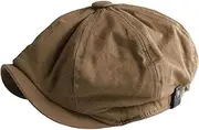 [Colaxi] Breathable Men Newsboy Hat, Soft 8 Panels Caps, Headwear Casual Visor Octagonal Hat, Cabbie Hat for Outdoor, Fall, Summer
