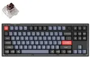 Keychron V3 80% RGB Keychron K Brown Fully Assembled w/ Knob Hot-Swappable QMK Custom Mechanical Keyboard Frosted Black