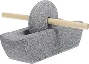MOLUCKFU 1 Set Traditional Stone Grinder for Tea and Coffee Compact Manual Pestle with for Efficient Grinding of Tea Leaves Spices and Coffee Beans for Home Use