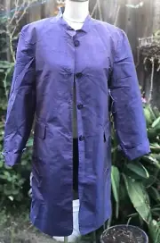 "Bob Mackie Studio" 100% Silk Button Front Long Top Duster Jacket Blazer sz 10