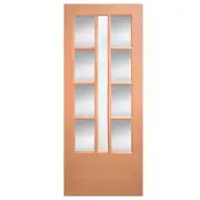 Woodcraft Doors 2040 x 820 x 40mm Clear + Frosted Safety Entrance Door F62B Combo