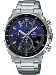 Casio Edifice Chronograph EFV-600D-2AVUEF Blue Dial Grey Stainless Steel Mens Watch