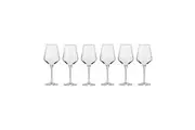 6pc Krosno AvantGarde Wine Glasses Made in Poland Glassware Set - 390 ml