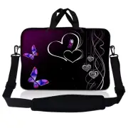 13.3 Inch Laptop Bag Sleeve Case with Shoulder Strap Chromebook Macbook Hearts