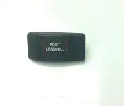 Red Lighted " Port Livewell" Horizontal Switch Cover