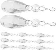 GARVALON 12pcs Crystal Suncatcher Kit Tear Drop Ornaments for Window Decoration Lightweight Crystal Pendants for Home Garden Party Effortless Setup Adaptable Design