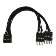 Mainboard USB 9Pin to 9pin USB Header to 2 Extender Splitter Adapter Cable
