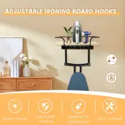 Iron Holder Wall Mounted Ironing Board Wall Hanger Adjustable Iron Board veZhd