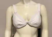 New With Tags Gianni Bini Removeable pads Molded Wireless Bralette-White-Large