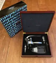 GORHAM "THATS ENTERTAINMENT" 6-PIECE TOP HANDLE CORKSCREW SET WITH BASE