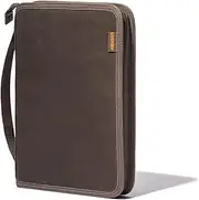 LOCHBY Field Folio A5 | Zipper Journal Notebook Cover | Water Resistant Waxed Canvas | Included Tomoe River Notebook | Perfect for Travel, Art, Bullet Journal | brown