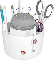 Singer Pin & Tool Sewing and Craft Organizer Caddy with Built-in Pin Cushion,White