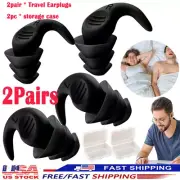 2Pairs Sleeping Earplugs Comfortable Ear Plugs Noise Cancelling With Storage Box