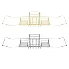 Telescopic Bath Tub Rack Storage Caddy Organiser Basket for Bathroom Tidy