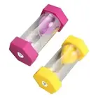 2pcs 1 Minute Sand Timer Multipurpose High Accuracy Portable Hex Shaped Lid Hot
