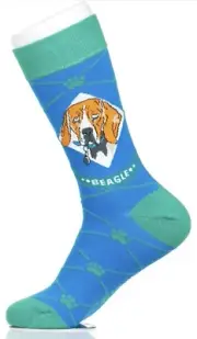 Beagle great quality atomic Royal blue socks one size unisex 80% cotton