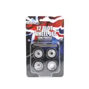 DDA 1:24 12 Slot Low Profile Wheels W/ Tyres & Axles For Holden HQ HJ & Ford XY