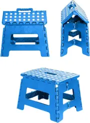 Folding Step Stool 8 Inch - The Anti-Skid Step Stool is Sturdy to Support Ad...