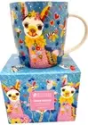 NEW MAXWELL WILLIAMS LLAMA MUG COLOUR RAINBOW LIVELY RARE GIFT &FREE TEA INFUSER