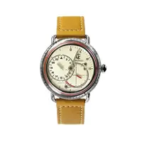 在飛比找PChome24h購物優惠-【CJR】AirSpeed三針一線復古飛行機械腕錶-芥末黃/