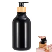 Empty Plastic Pump Bottles Dispenser Portable Refillable Bottle Lotion Shampoo Container-Black