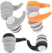 TOGEVAL 3 Pairs Silicone Soundproof and Noise-canceling Concert Accessories Concert Noise Reduction Concert Concert Ear Protection Airplane