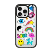 iPhone 16 Pro Impact Ring Stand Case MagSafe Compatible Sticker Vibes by Corey Paige Designs