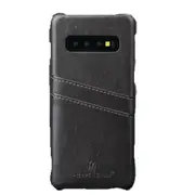 Retro Oil Wax Texture PU Leather Case for Galaxy S10 Plus, with Card Slots (Black)